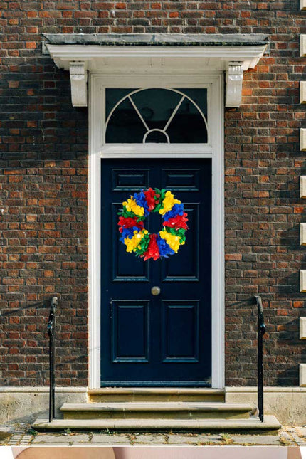 PartyXplosion Deurkrans Confetti Snippers Multi kleur 45 cm