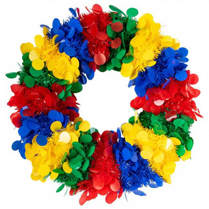 PartyXplosion Deurkrans Confetti Snippers Multi kleur 45 cm