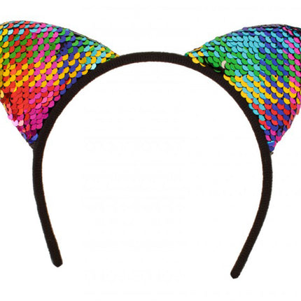 PartyXplosion Diadeem Oortjes Glitter Multicolour