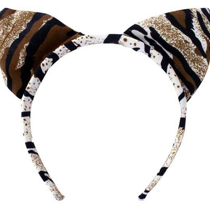 PartyXplosion Diadeem Tijger Lichtbruin Wit