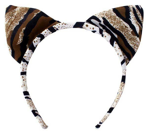 PartyXplosion Diadeem Tijger Lichtbruin Wit