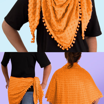 PartyXplosion Driehoek Sjaal Bubble Neon Oranje