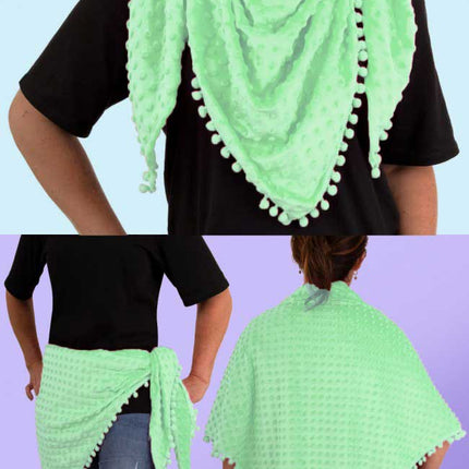 PartyXplosion Driehoek Sjaal Bubble Pastel Mint