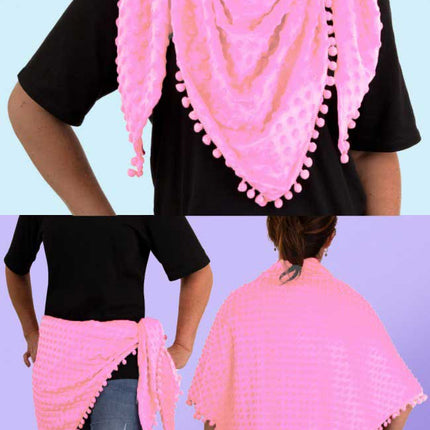 PartyXplosion Driehoek Sjaal Bubble Pastel Roze