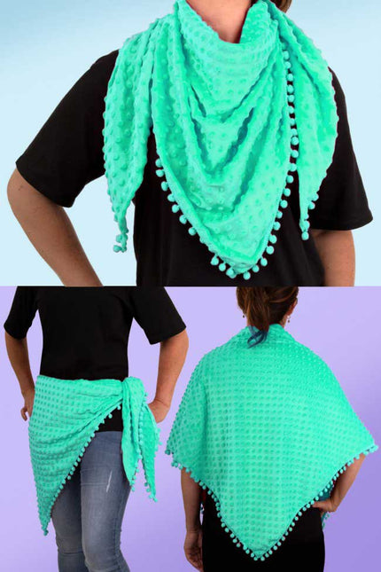 PartyXplosion Driehoek Sjaal Bubble Turquoise