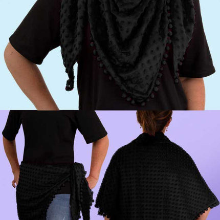 PartyXplosion Driehoek Sjaal Bubble Zwart