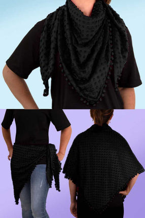 PartyXplosion Driehoek Sjaal Bubble Zwart