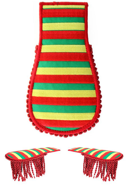 PartyXplosion Epauletten limburg rood geel groen gestreept