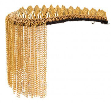 PartyXplosion Epauletten met spikes goud