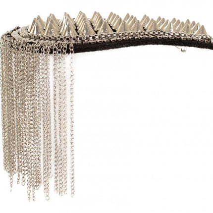PartyXplosion Epauletten met spikes zilver