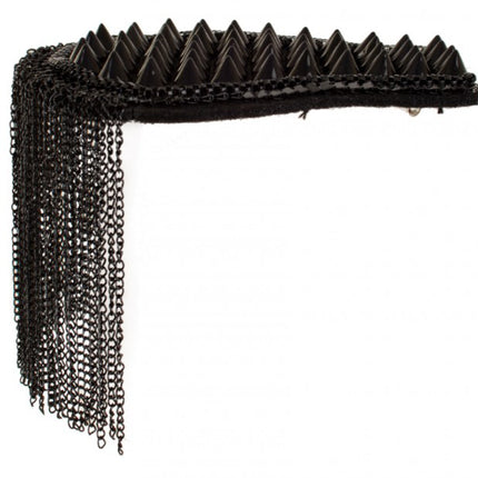 PartyXplosion Epauletten met spikes zwart