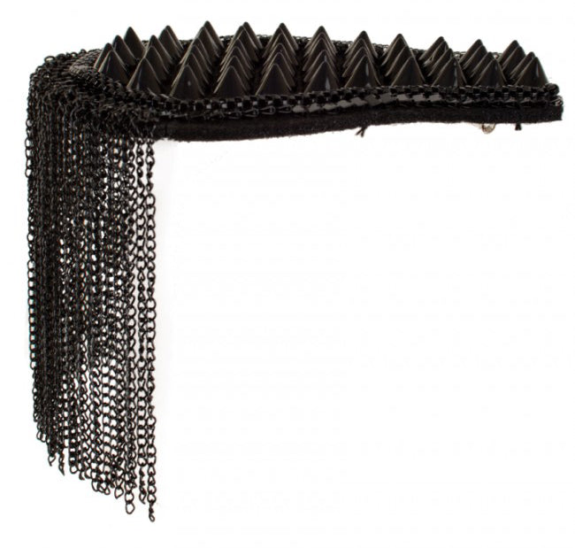PartyXplosion Epauletten met spikes zwart