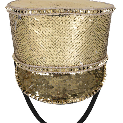 PartyXplosion Fanfarehoed gouden pailletten