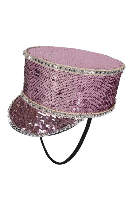 PartyXplosion Fanfarehoed roze pailletten
