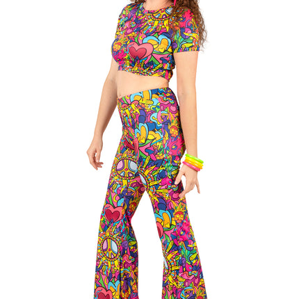 PartyXplosion Flared broek Colorful Dream