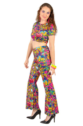 PartyXplosion Flared broek Colorful Dream