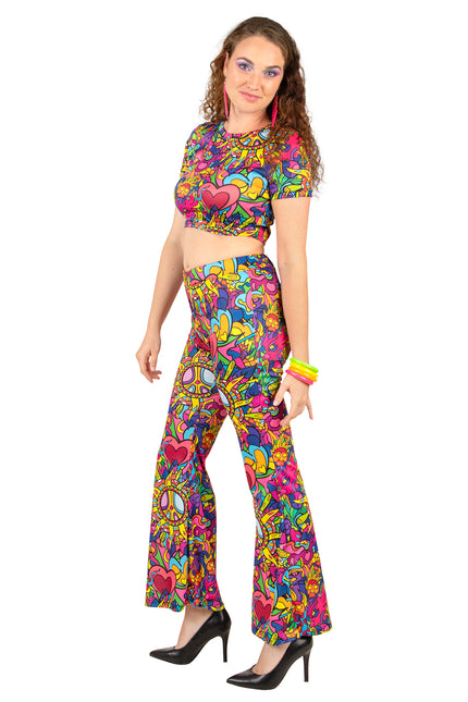 PartyXplosion Flared broek Colorful Dream
