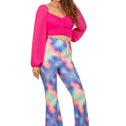 PartyXplosion Flared broek kaleidoscoop
