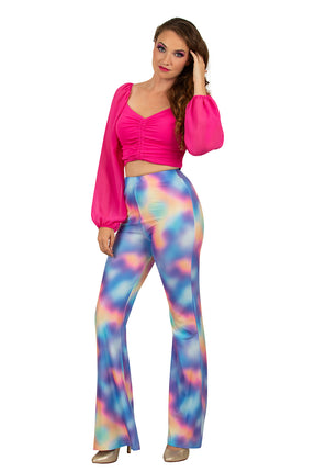 PartyXplosion Flared broek kaleidoscoop
