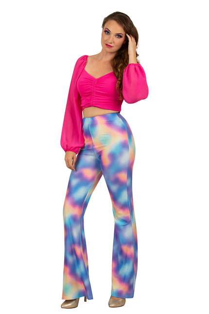 PartyXplosion Flared broek kaleidoscoop