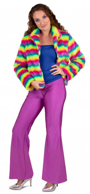 PartyXplosion Flared broek Neon Paars