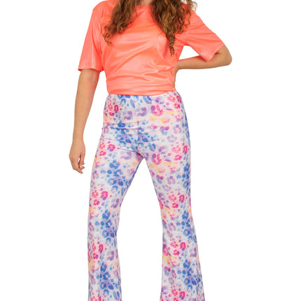 PartyXplosion Flared broek panterprint multicolour