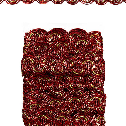 PartyXplosion Galon golf rood + gouddraad