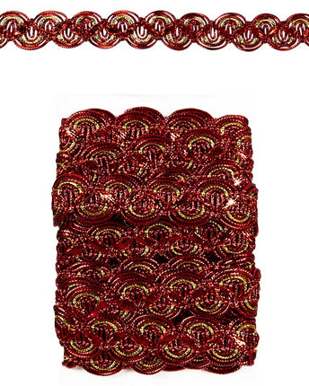 PartyXplosion Galon golf rood + gouddraad