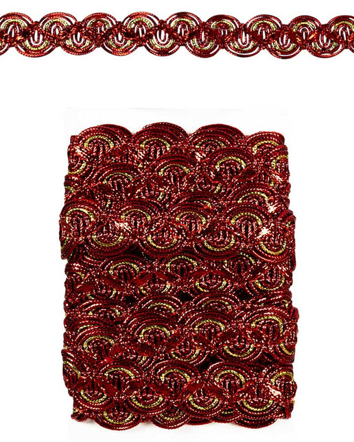 PartyXplosion Galon golf rood + gouddraad