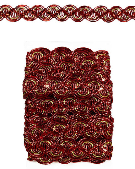 PartyXplosion Galon golf rood + gouddraad