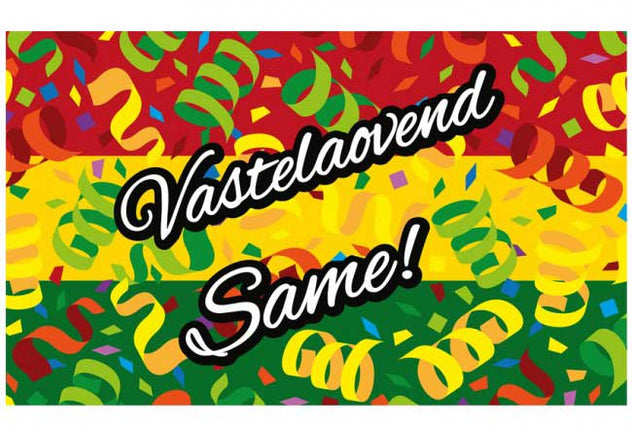 PartyXplosion Gevelvlag Vasteloavend same 90 x 150 cm