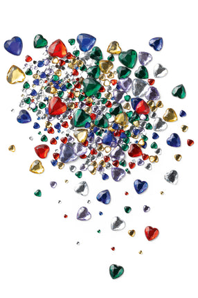 PartyXplosion Hartjes Stenen assortiment mix 450 Stuks