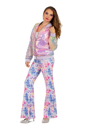 PartyXplosion Jas pailletten pastel regenboog