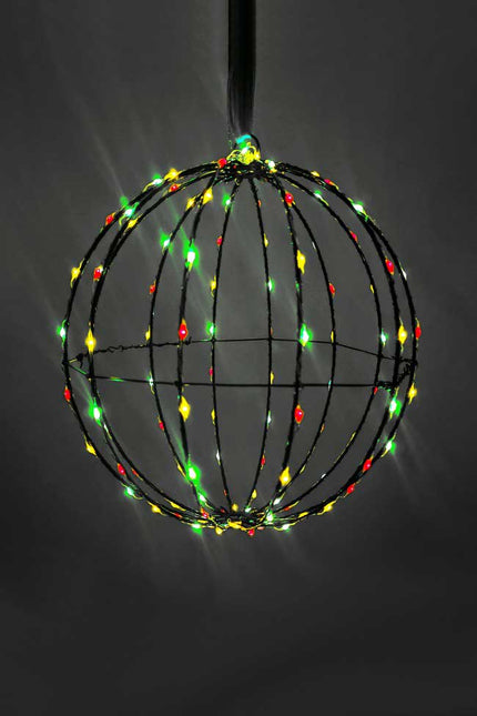 PartyXplosion Lichtbol met Zwart Metalen Frame 30 cm