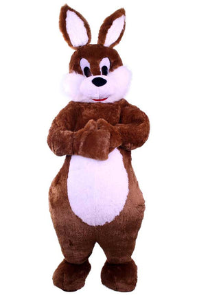 PartyXplosion Mascotte konijn kostuum bruin unisex one size