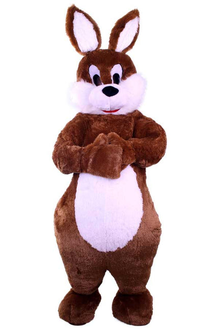 PartyXplosion Mascotte konijn kostuum bruin unisex one size