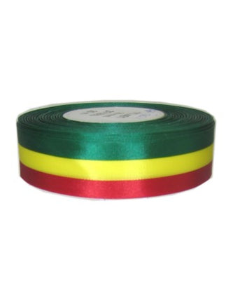 PartyXplosion Medaille lint rood/geel/groen - 25 mm