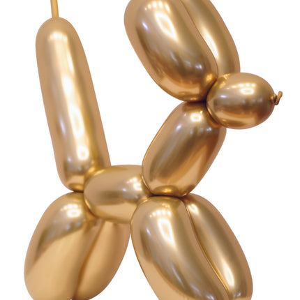 PartyXplosion Modelleerballon Chrome goud
