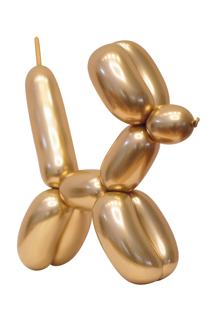 PartyXplosion Modelleerballon Chrome goud