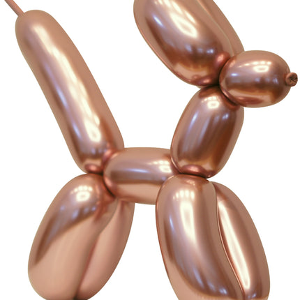 PartyXplosion Modelleerballon Chrome roze goud