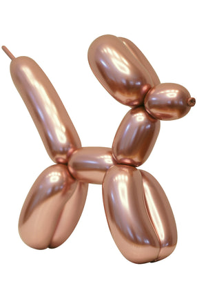 PartyXplosion Modelleerballon Chrome roze goud