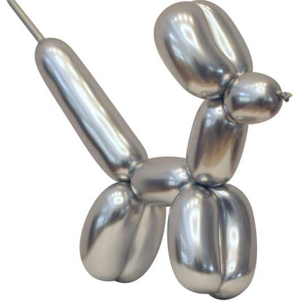 PartyXplosion Modelleerballon Chrome zilver