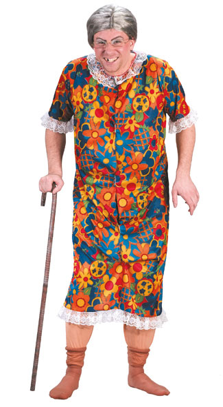 PartyXplosion Naakte Oma kostuum unisex