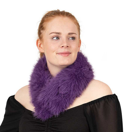 PartyXplosion Nep bont sjaal paars