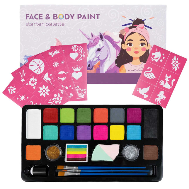 PartyXplosion PartyXplosion Face & Body Paint Starter Palette