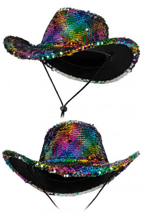 PartyXplosion Pet pailletten met stenen wit