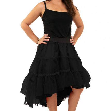 PartyXplosion Petticoat Schuin Aflopend Zwart Dames