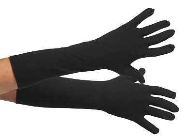 PartyXplosion Pieten Handschoenen Zwart Lang M