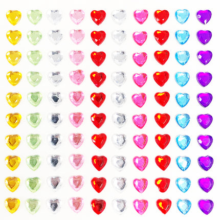 PartyXplosion Plaksteentjes Hartjes 100 stuks