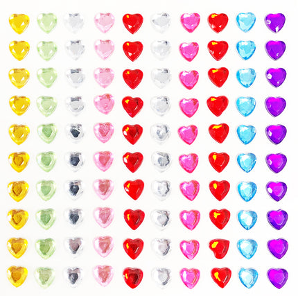 PartyXplosion Plaksteentjes Hartjes 100 stuks